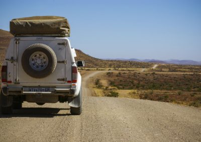 Adventure Jeep Vehicle Road Trip Gravel Road Arid Namibia